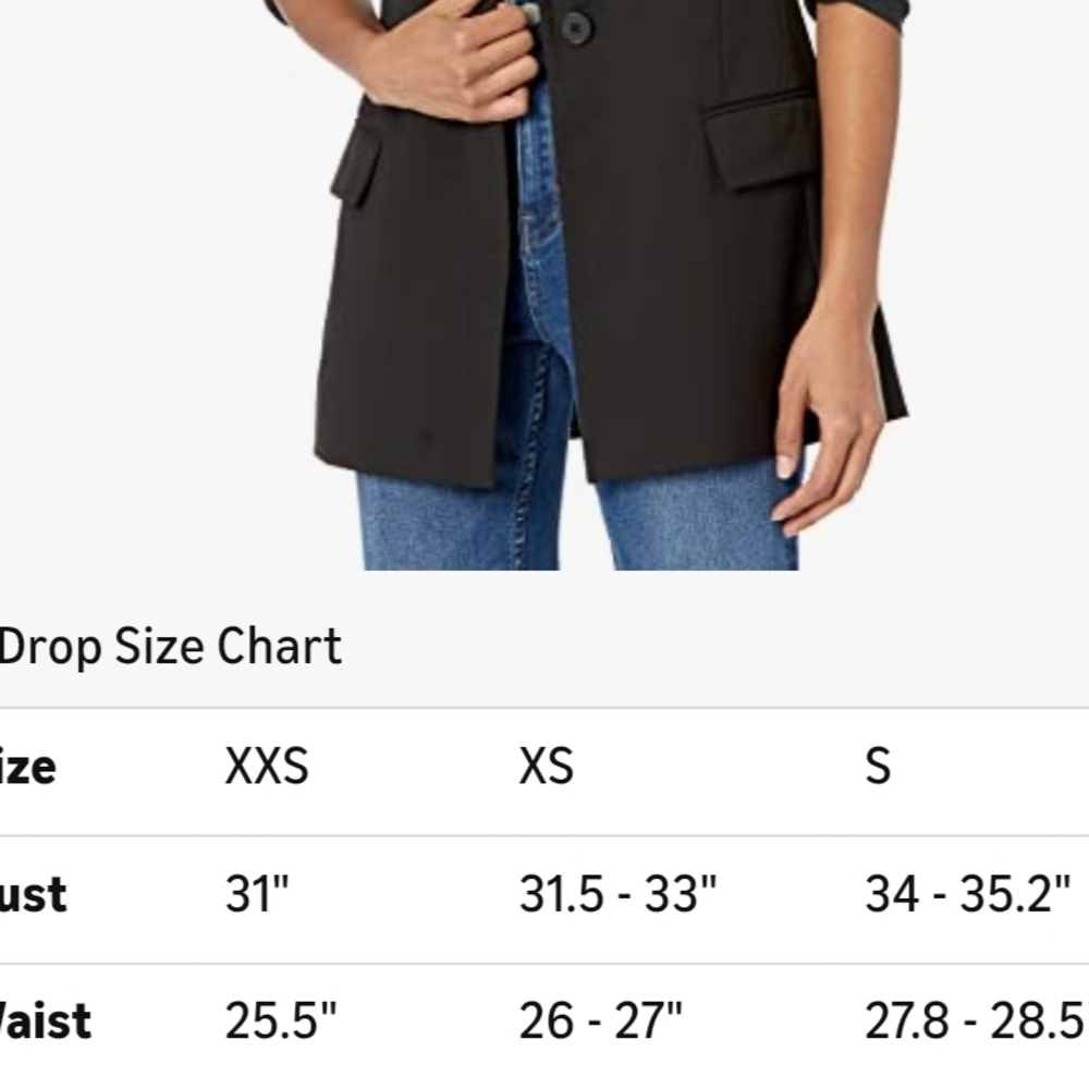 The Drop Women's Blake Long Blazer S Black NWT Retail $75 - Picture 4 of 10